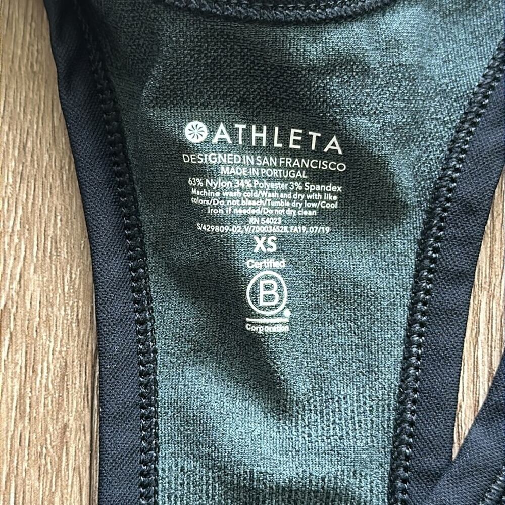 Athleta Speedlight Seamless Camo Tank‎ Top Black Size XS - Picture 2 of 4